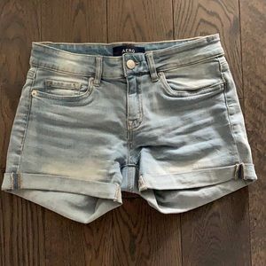 Aeropostale low rise midi jean shorts.